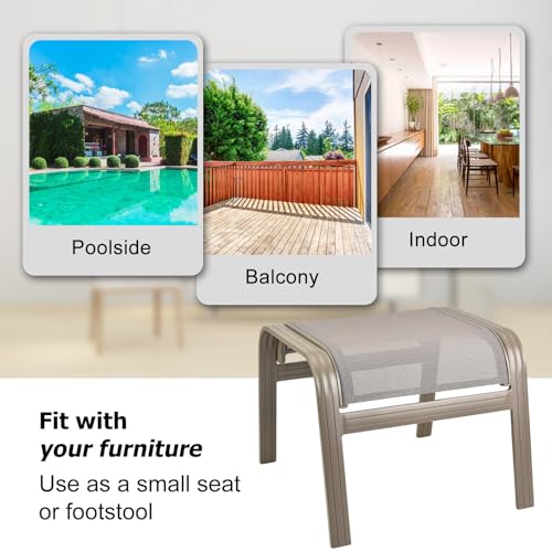 Outdoor Ottoman Patio Footstools (2 Count)
