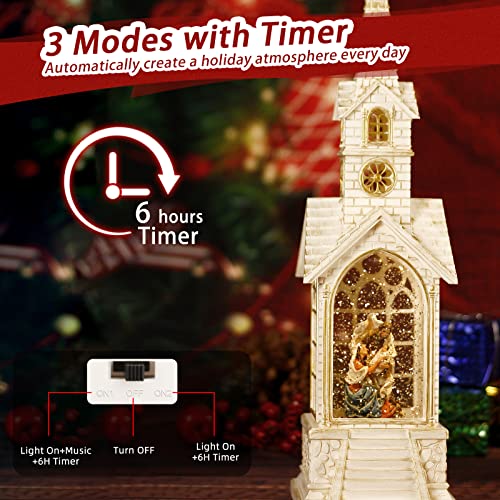 15.3IN Nativity Snow Globe Christmas Decorations