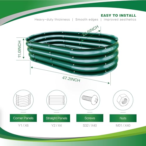 Gardmax Galvanized Raised Garden Bed