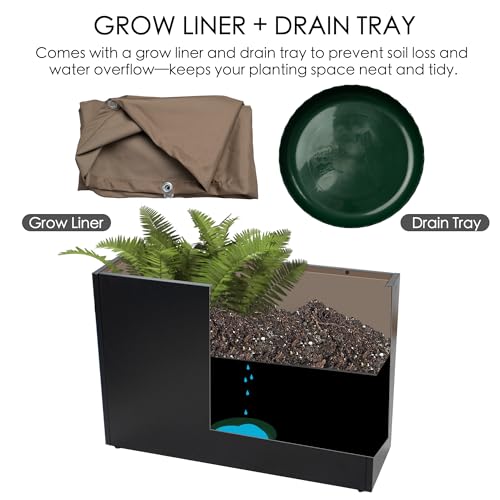 36" L x 24H x 12W Metal Rectangular Planter Box