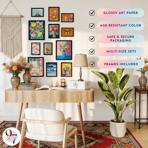 Colorful Eclectic Wall Art (12 Count)