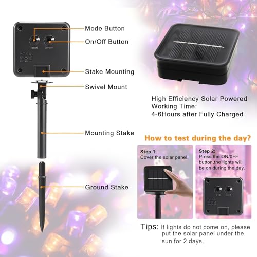 Solar String Lights Outdoor (4 Count)