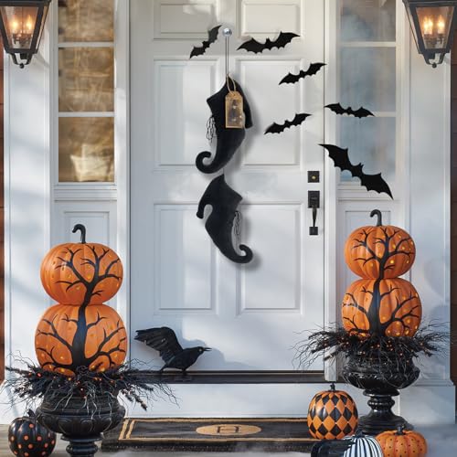 Vintage Halloween Decorations Hanging Ornaments for Wreath & Indoor Window Decorations (2 Count)