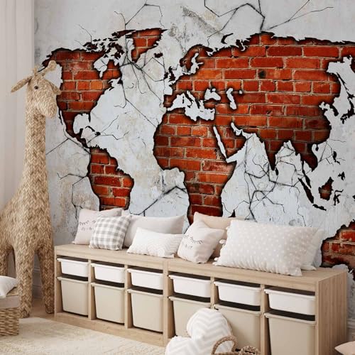 Wall Mural World Map 98x69 in (5 Count)
