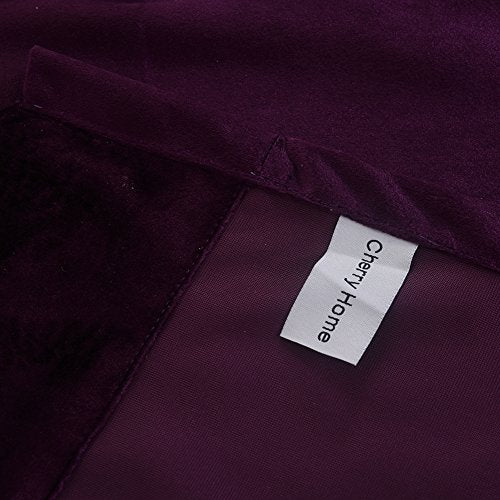 Set of 2 Blackout Velvet Energy Efficient Grommet Curtain Panel Drapes Lavender Purple 52Wx84L