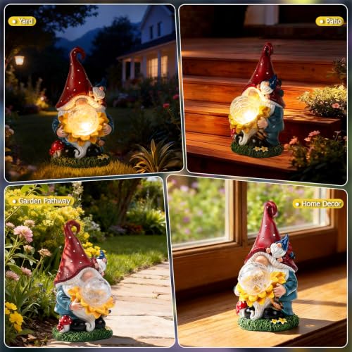 Solar Gnomes Garden Decor Outdoor Statues