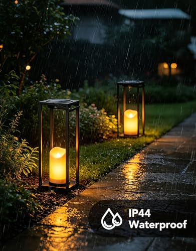 Solar Lanterns Outdoor Waterproof 2 Pack (2 Count)