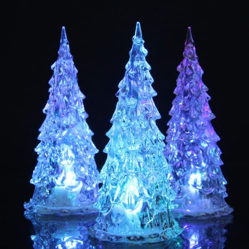 3 Pack Acrylic Christmas Tree Lamp (3 Count)