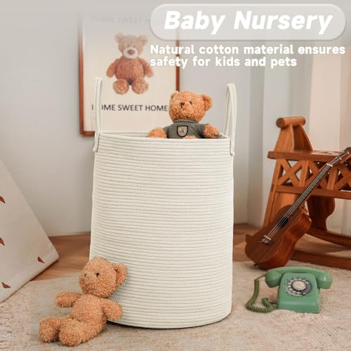 60L Cotton Rope Laundry Basket Hamper