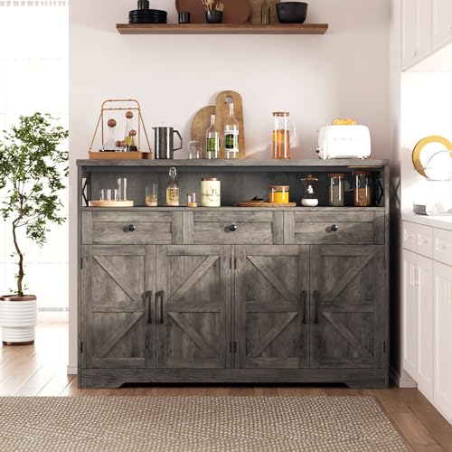 Farmhouse Buffet Cabinet with Drawers
