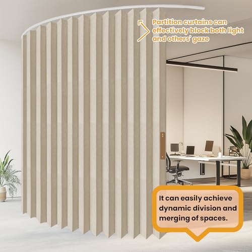 ILRON Accordion Folding Room Partition with Ceiling Track