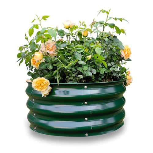 GARDMAX 2x2x1FT Galvanized Round Raised Garden Bed Kit