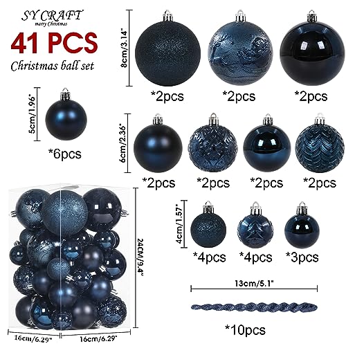 Christmas Ball Ornaments for Christmas Decorations (45 Count)