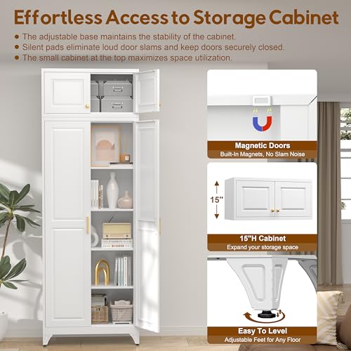 90.8" Kitchen Pantry Cabinet