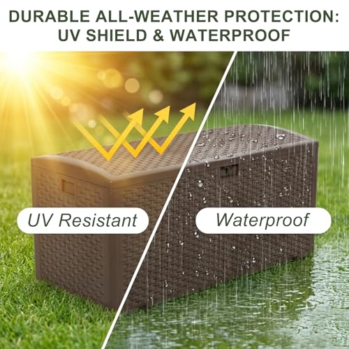 Premium Pro Edition 180 Gallon Lockable Resin Deck Box