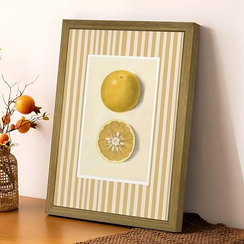 Yellow Lemon Canvas Wall Art Framed