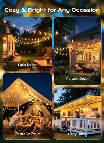 58FT Solar String Lights Outdoor Waterproof (58 Foot)