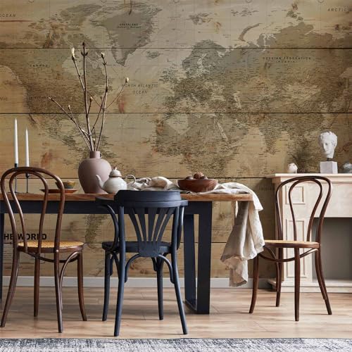 Wall Mural World Map 193x138 in (10 Count)