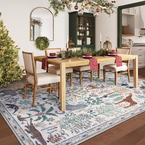 Jungle 8x10 Area Rugs for Living Room Bedroom Large Washable Rugs (80 Sq Ft)