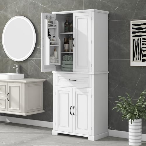 72.2" Tall Storage Cabinet with 4 Doors and Drawer