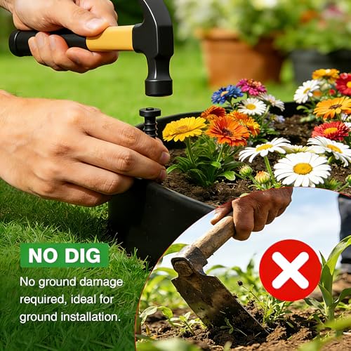 100ft Landscape Edging Kit with 150 Spikes (100 Foot)