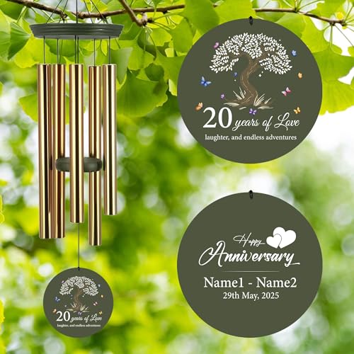 20th Wind Chimes for Couple