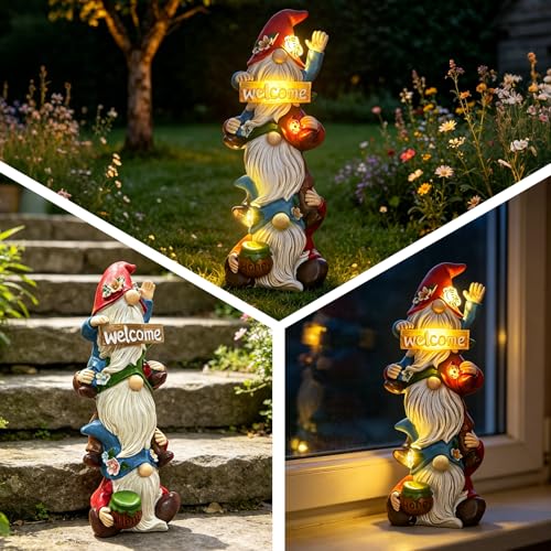 Garden Gnome Statue Solar Lights