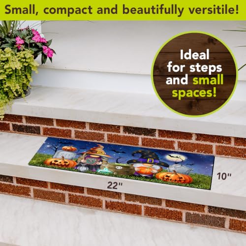 Halloween Gnomes Mini Mat 22x10 Indoor Outdoor for Halloween Doormat
