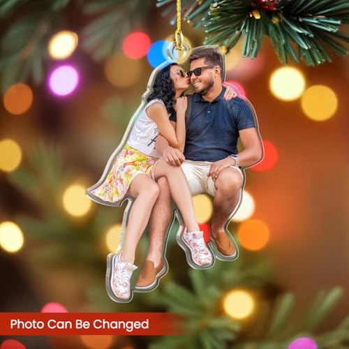 Personalized Custom Photo Ornament for Couple