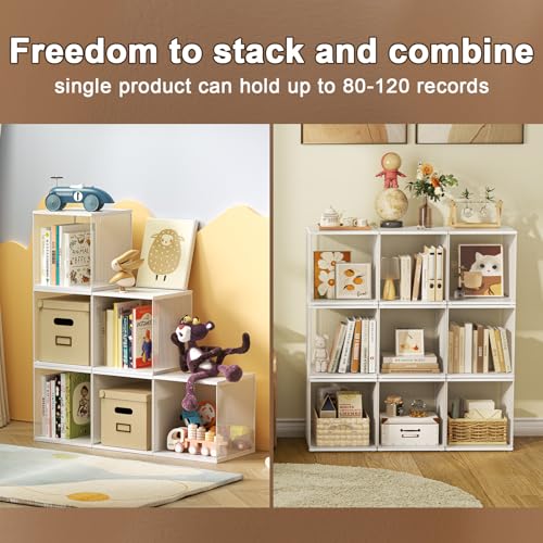 2 Cube Organizer Bookshelves DIY Variable Stackable Cube Storage Organizer for Kid Bedroom (2 Count)