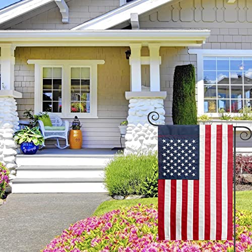 American Flag Garden Flag Embroidered Stars 12x18 Inch USA Small Flags for Yard US Flag Decor Outdoor