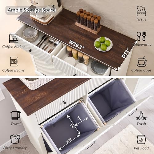 Double Tilt Out Trash Cabinet