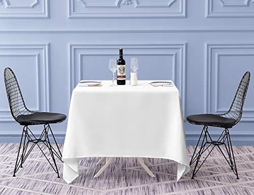 Small White Square Tablecloth 70x70 Inch