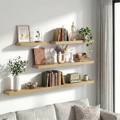 24 Inch Floating Shelves Wall Mounted for Display (2 Count)