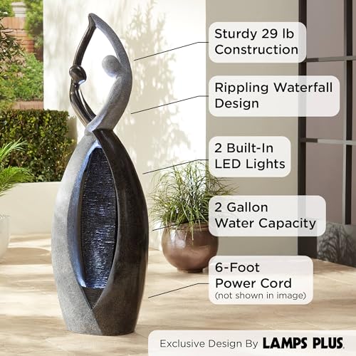 Dancing Couple 57" High Modern Outdoor Indoor Large Fountain with LED Light