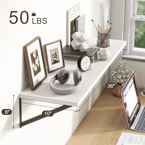 36"W x 10"D Floating Shelves (2 Count)