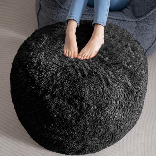 Round Stuffed Pouf Ottoman