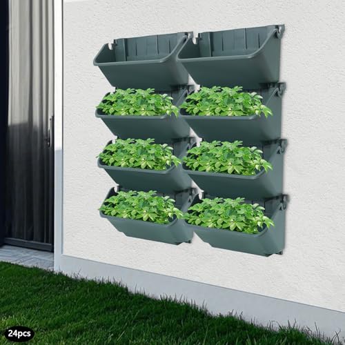 24PCS Vertical Wall Planter