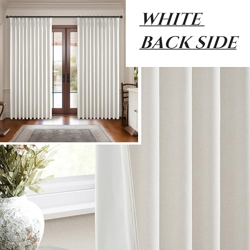 Curtains 60 Inch Length Extra Wide Pinch Pleated Black Out 96 Inch Long for Living Room