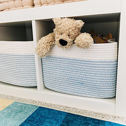 Cotton Rope Baskets for Shelves (3 Count)