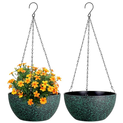 10 inch Hanging Planters for Indoor Outdoor Plants (2 Count)