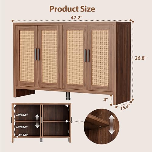 Rattan Buffet Cabinet with Storage