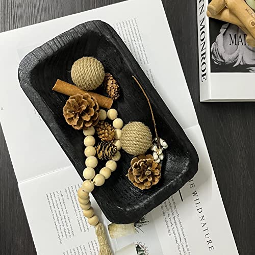 Wooden Dough Bowl Decor