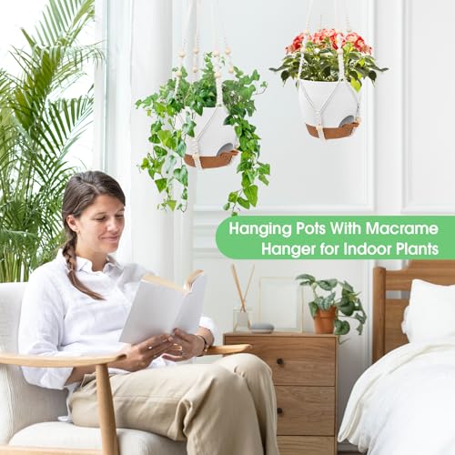 Hanging Planters for Indoor Outdoor Plants (2 Count)