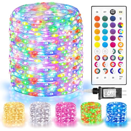 130FT Color Changing Led Fairy Lights Plug in with Remote