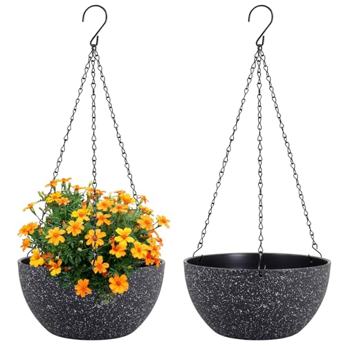 10 inch Hanging Planters for Indoor Outdoor Plants (2 Count)
