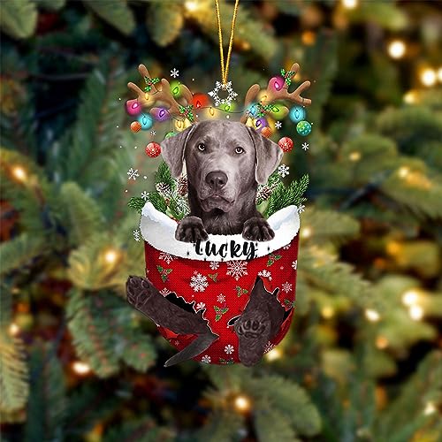 Silver Labrador Dog Christmas Ornament