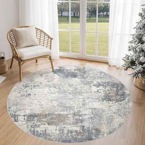 5ft Round Area Rug Living Room Rugs (19.635 Sq Ft)
