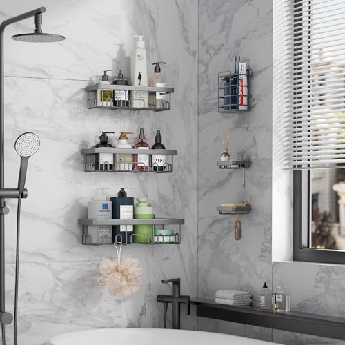 6 Pack Rustproof & Waterproof Shower Caddy (6 Count)