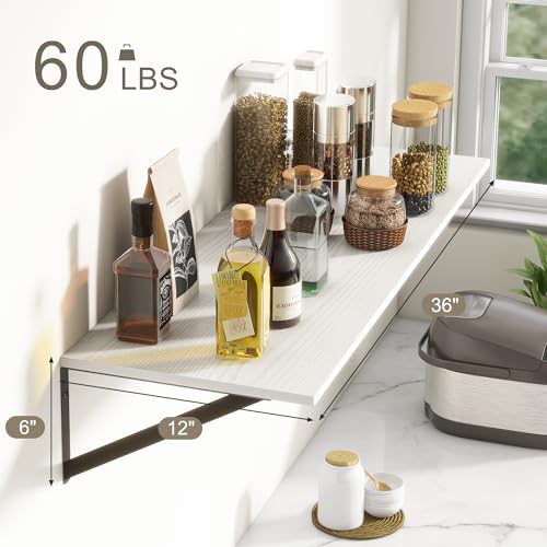 36"W x 12"D Floating Shelves (2 Count)